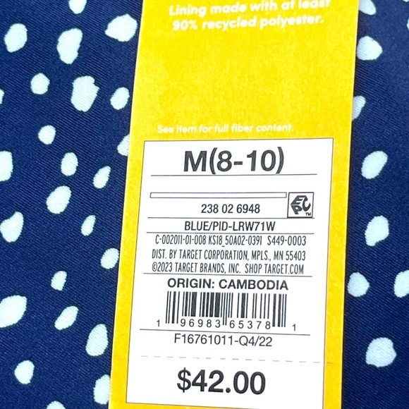 NWT Kona Sol Blue Polka Dot Ruffle Swimsuit - Picture 6 of 9